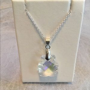 So cute Swarovski teddy bear necklace